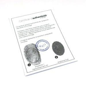 certificat authenticite gravure empreinte