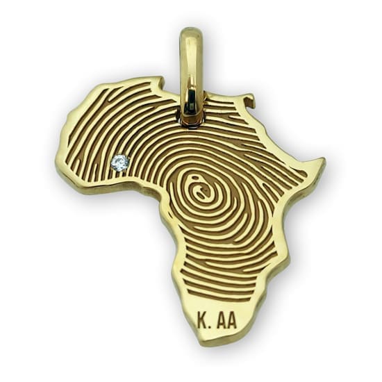 Pendentif afrique empreinte 1