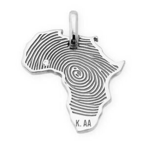 Pendentif afrique empreinte