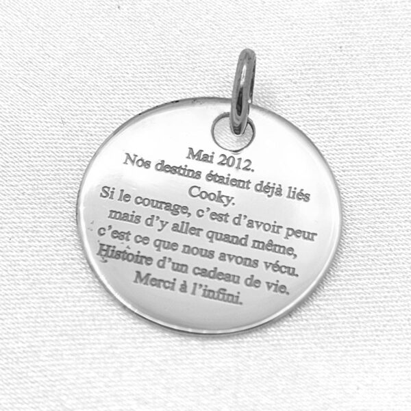 L’empreinte de votre chien gravée sur médaille – Image 5