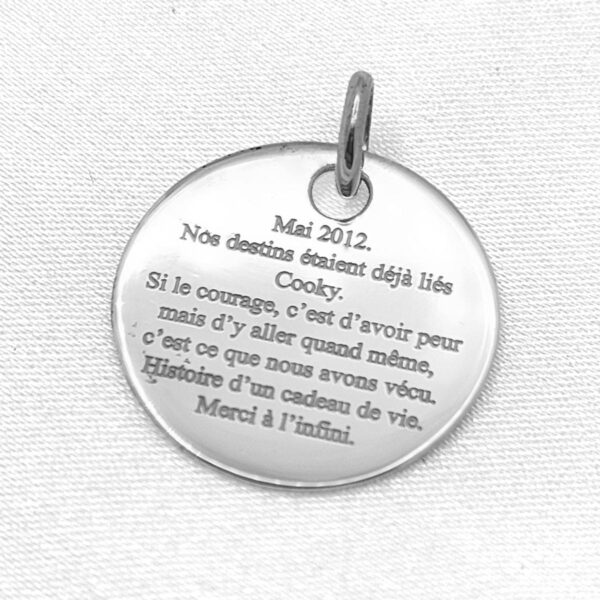 pendentif empreinte chien arriere citation