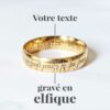 Anneau Elfique personnalisé 3,5mm (femme/mixte) – Image 2