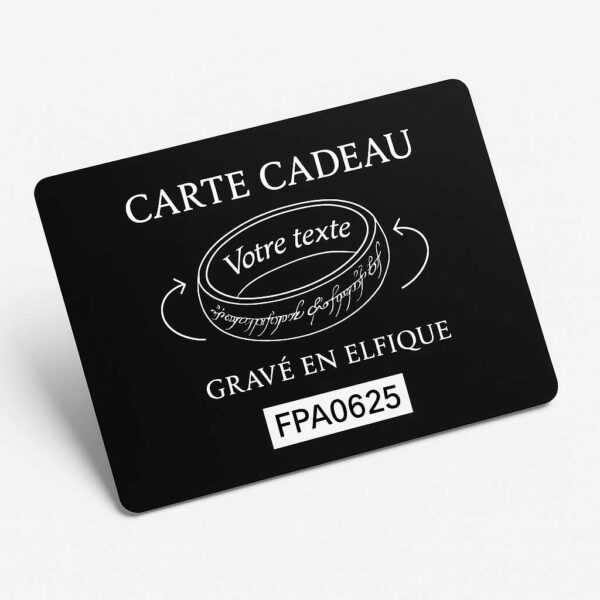 Carte Cadeau Anneau Elfique personnalisé