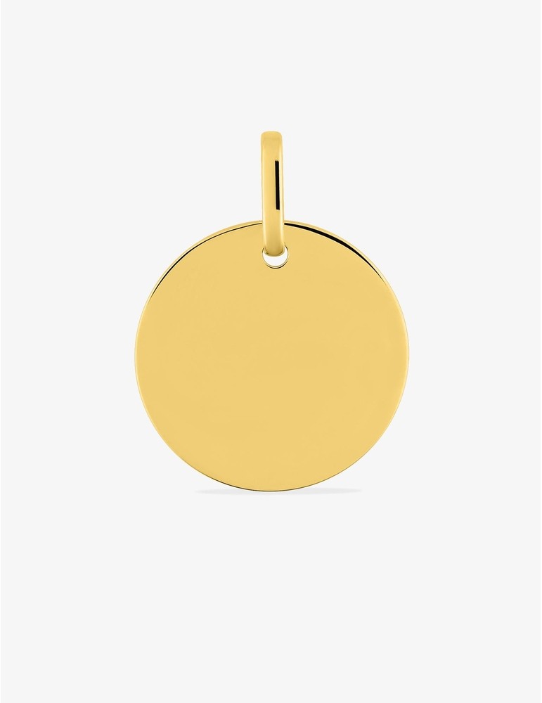 Pendentif plaque ronde Or Jaune