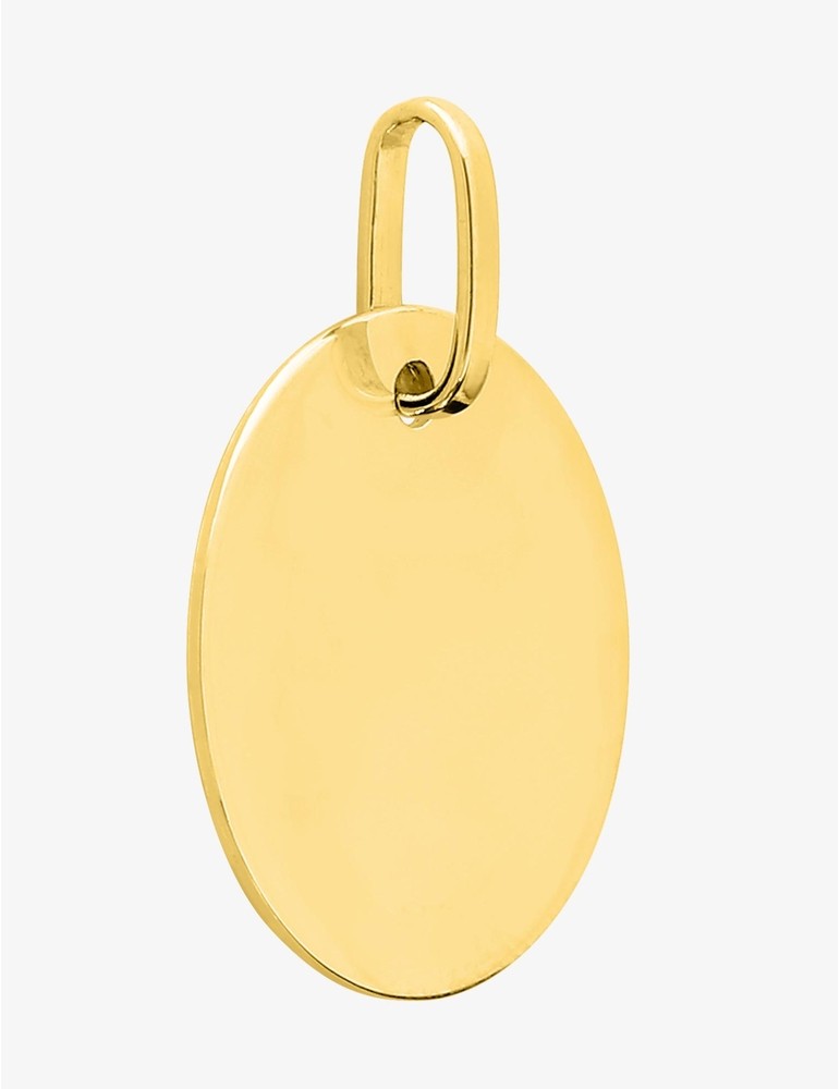 Pendentif plaque ronde Or Jaune – Image 2